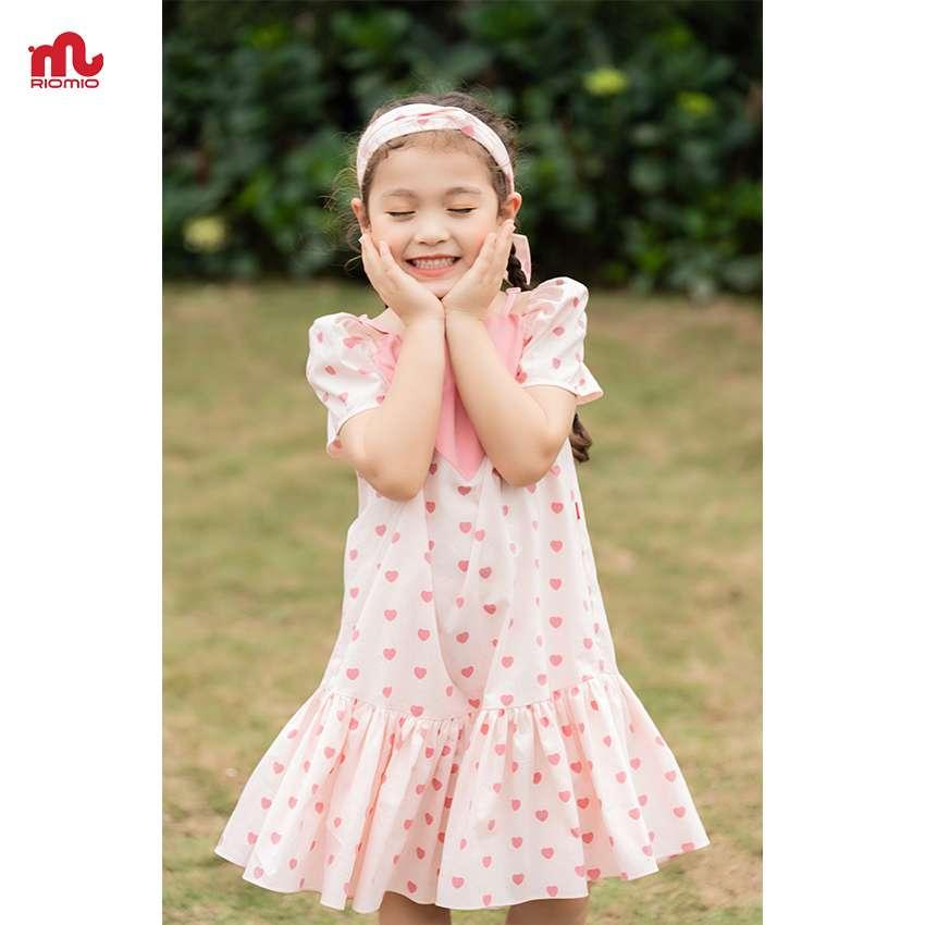 Váy thô tim Riomio size 3-8 tuổi (15-30kg) đẹp chất liệu mềm nhẹ cho bé đi chơi dã ngoại mùa hè - RV528