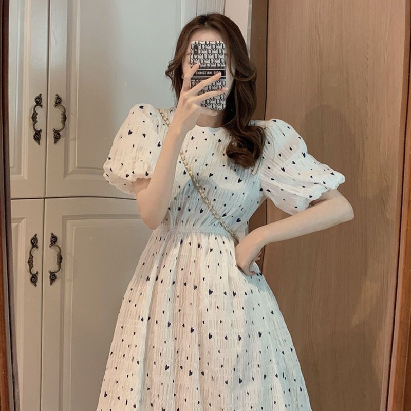 Đầm Tay Phồng Kiểu Pháp Thiết Kế Xinh Xắn Thời Trang Cho Nữ