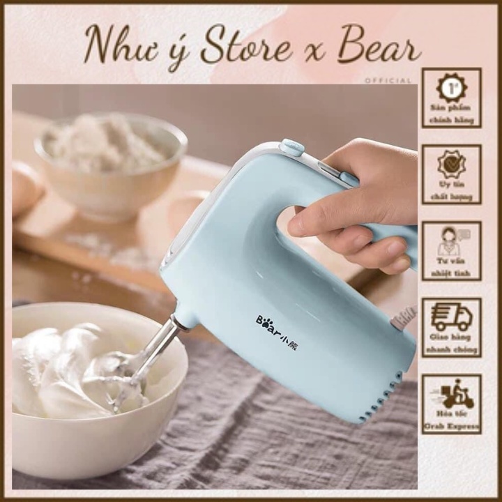 Máy Đánh Trứng Cầm Tay Bear 5 Tốc độ DDQ-A01G1 - Hàng Chính Hãng - Bảo Hành 18 Tháng