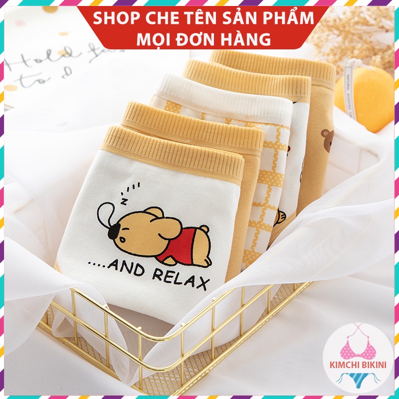 Quần lótnữ in hình dễ thương KIMCHIBIKINI Quần sịt nữ co dãn mặc thoải mái thấm hút tốt QL112