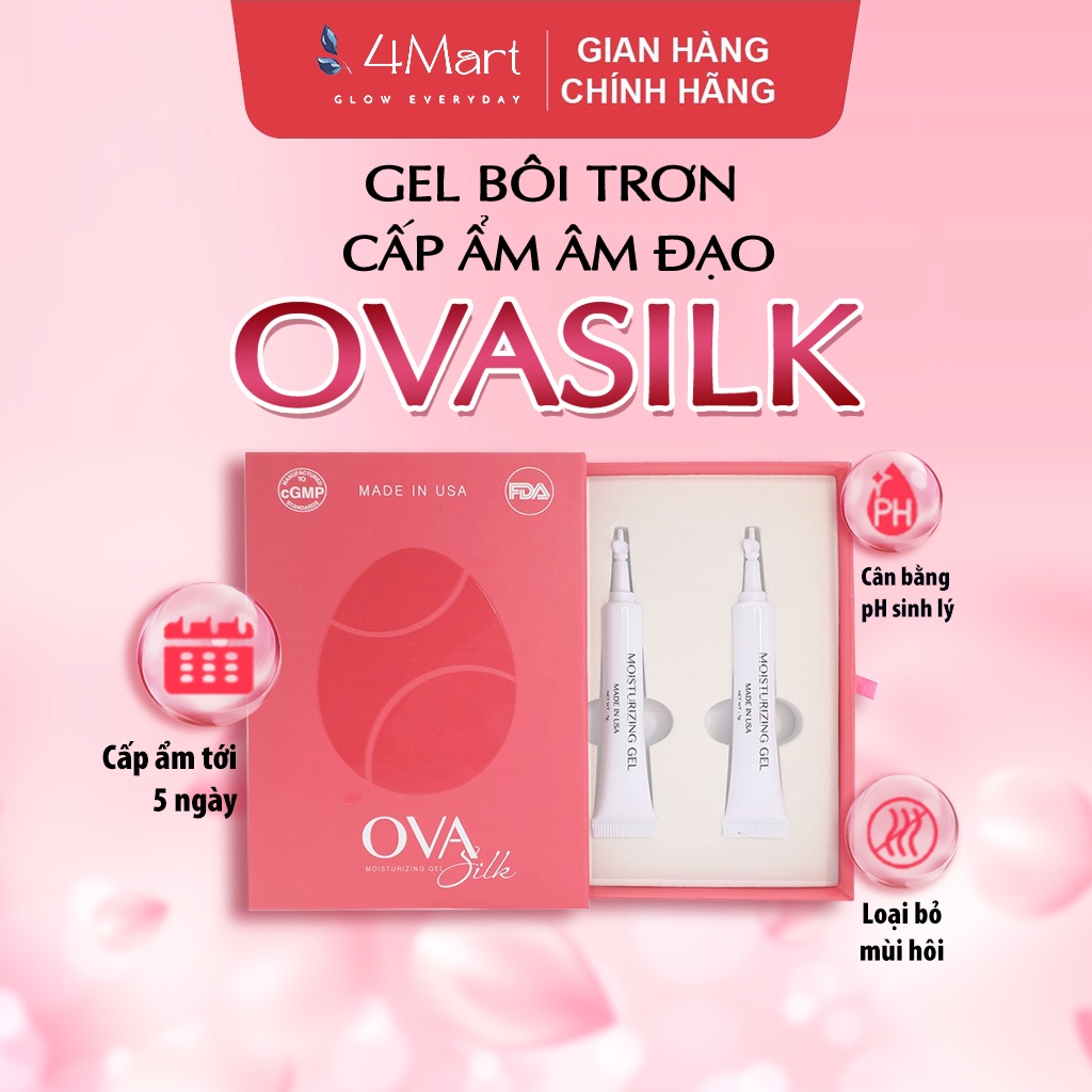 Gel bôi trơn âm đạo chính hãng OvaSilk  - USA 120g, hỗ trợ, giảm và  cấp ẩm âm đạo và an toàn cho vùng kín