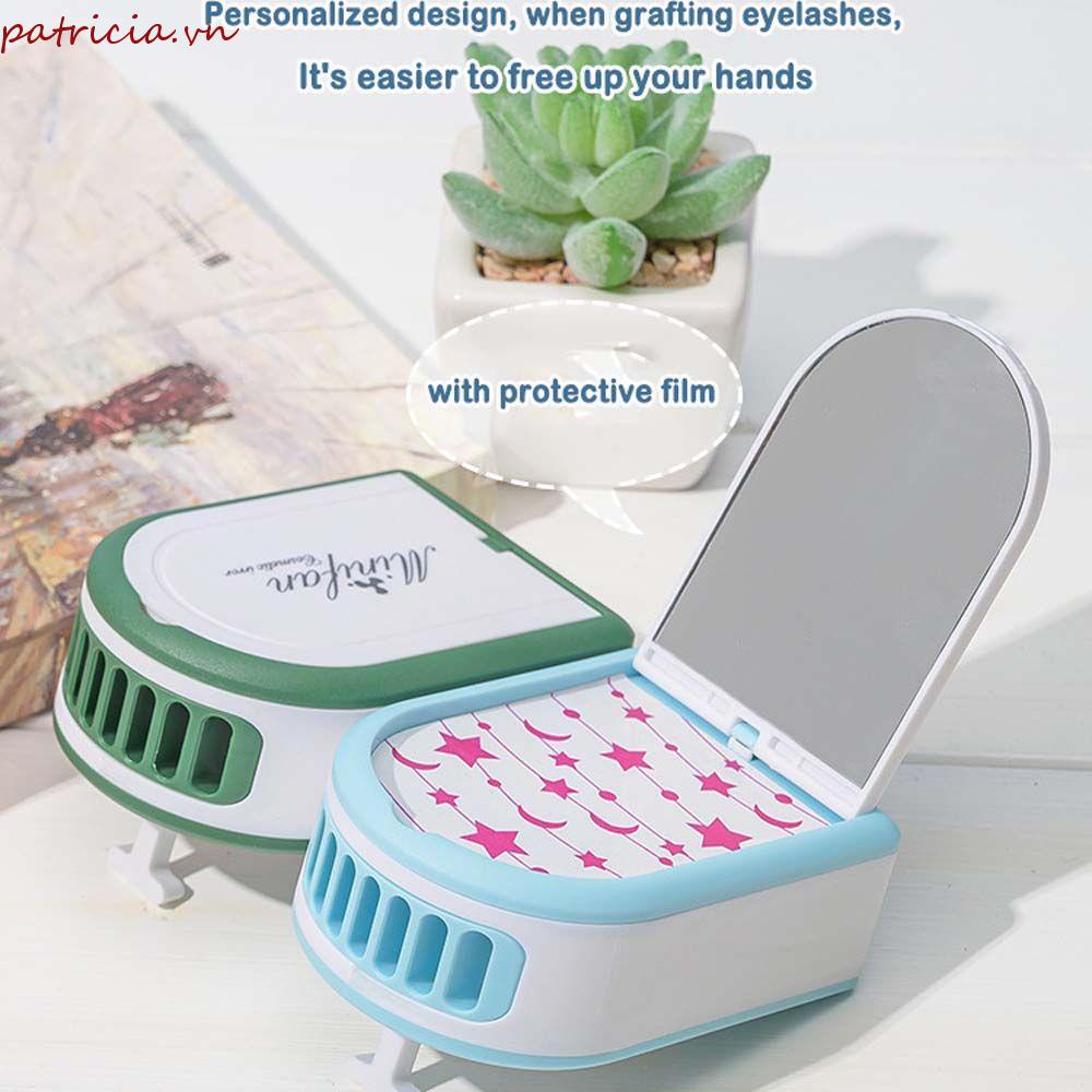 Quạt Thổi Khô Keo Dán Lông Mi Giả Bằng ABS Kèm Gương Mini Chất Lượng Cao