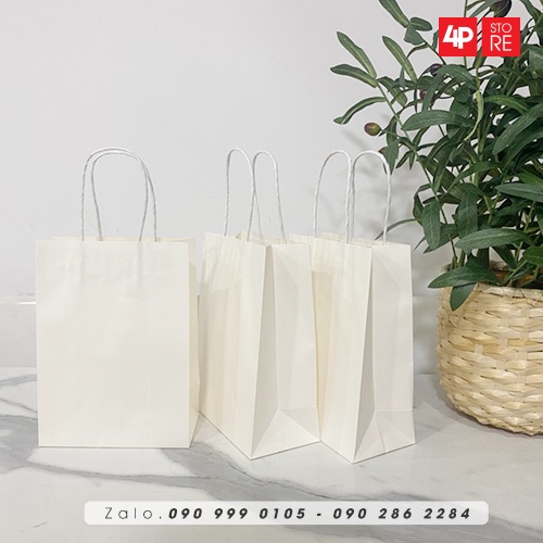 01 TÚI KRAFT TRẮNG 15X20X8CM  - HỎA TỐC