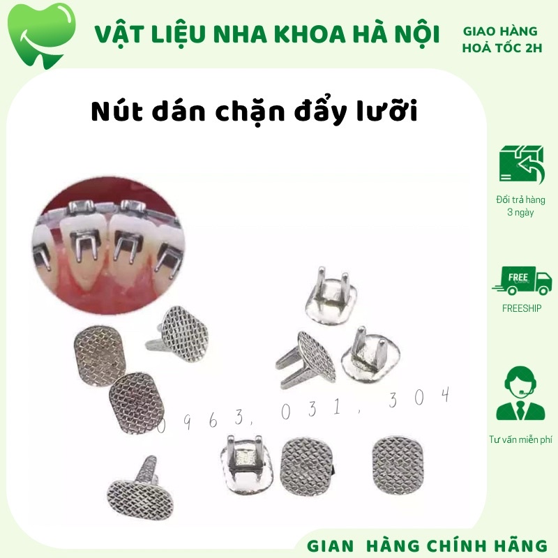 10 Nút dán chặn đẩy lưỡi chỉnh nha - NHA KHOA HÀ NỘI