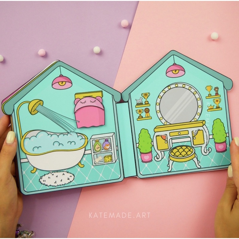 Ngôi nhà búp bê bằng giấy chủ đề ngôi nhà Dog House ella house