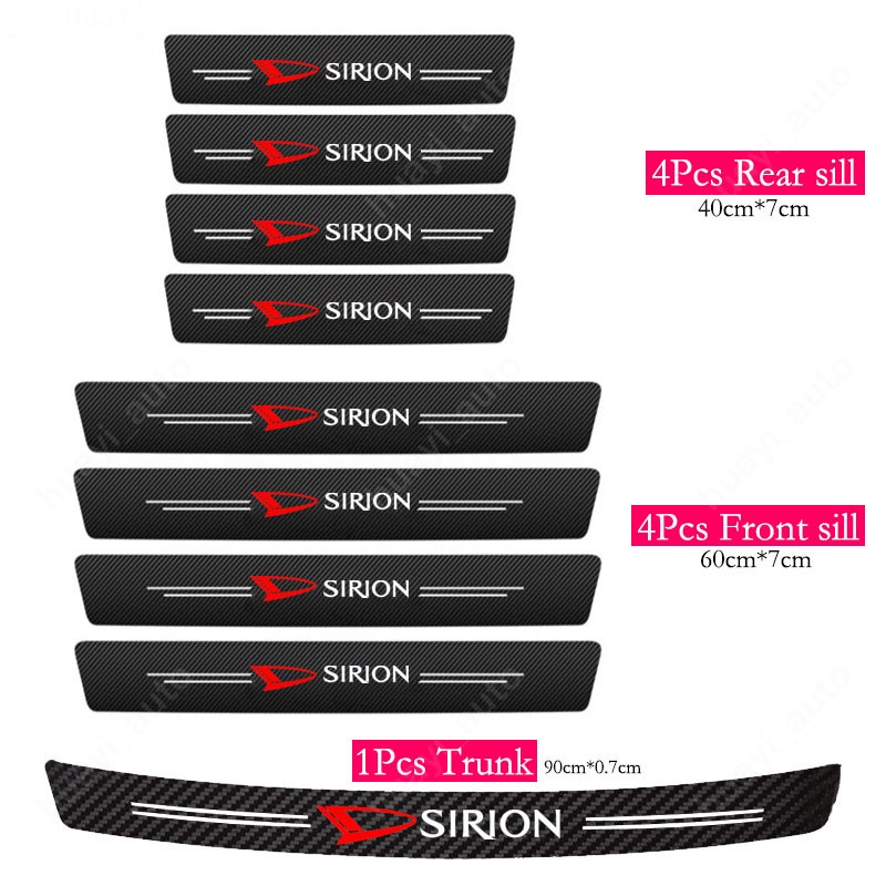 Sticker Sợi Carbon Dán Cửa Xe Hơi Chống Trầy Xước Cho Sirion G1 M300 2007-2011 G2 M600 2011-2018 G3 M800 2018-UP