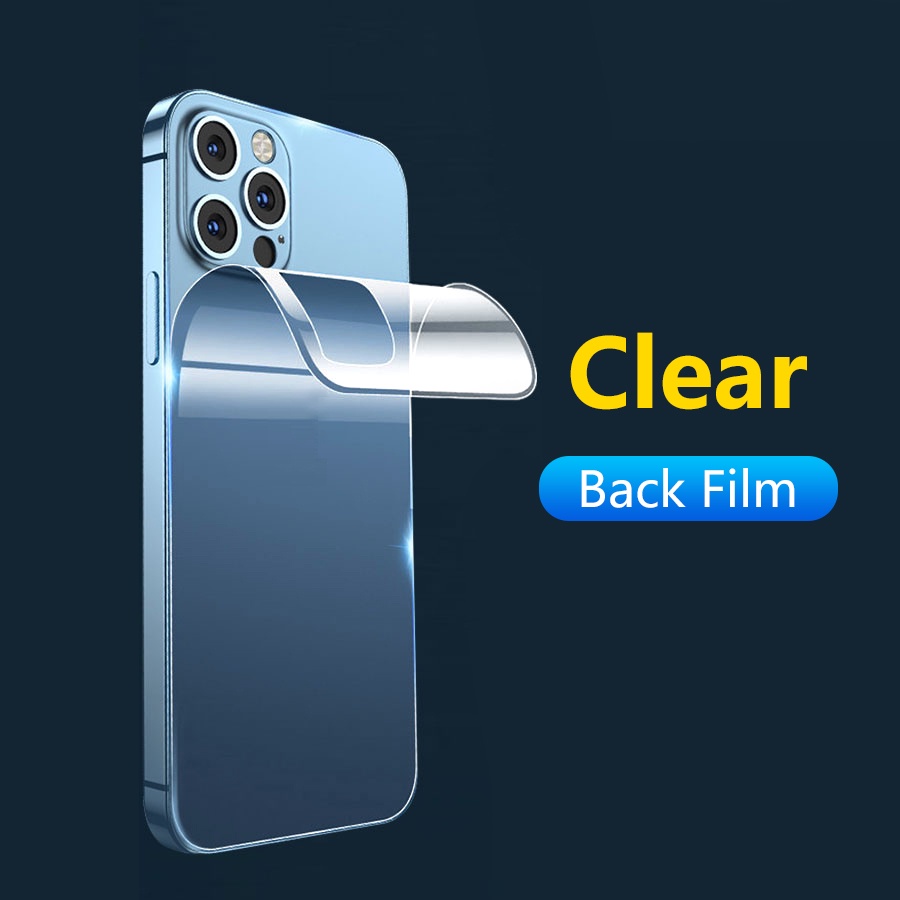 Miếng Dán Bảo Vệ Màn Hình Trước Và Sau Bằng TPU Hydrogel Cho iPhone 13 12 11 14 Pro Max / 14 Plus