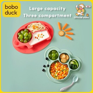 Khay đựng thức ăn BOBODUCK silicone chống trượt chống thấm nước chuyên dụng tiện lợi dành cho em bé