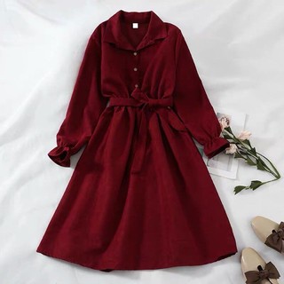 [ORDER] Váy dài tay thắt eo  - Kèm ảnh thật (order)