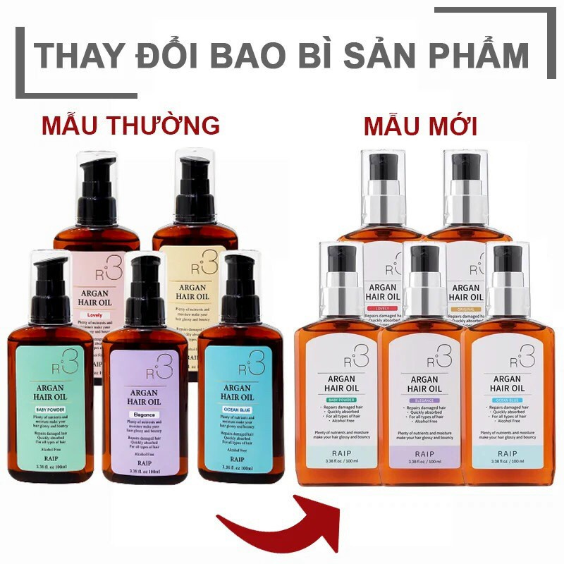 Dưỡng Tóc R3 Argan Hair Oil RAIP 100ml