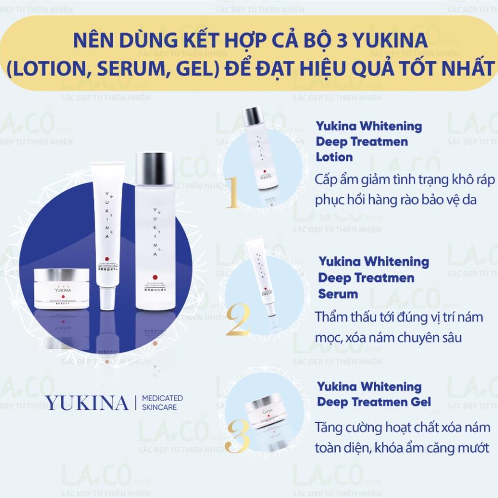 Bộ kem nám nhật YUKINA xóa nám tàn nhang chính hãng Yukina Nhật Bản Whitening Deep Treatment Serum nám sạm trắng sáng da