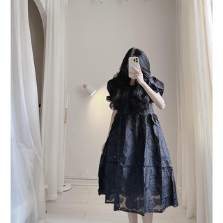 Váy bbd gấm hoa dập nổi by Samhyewear