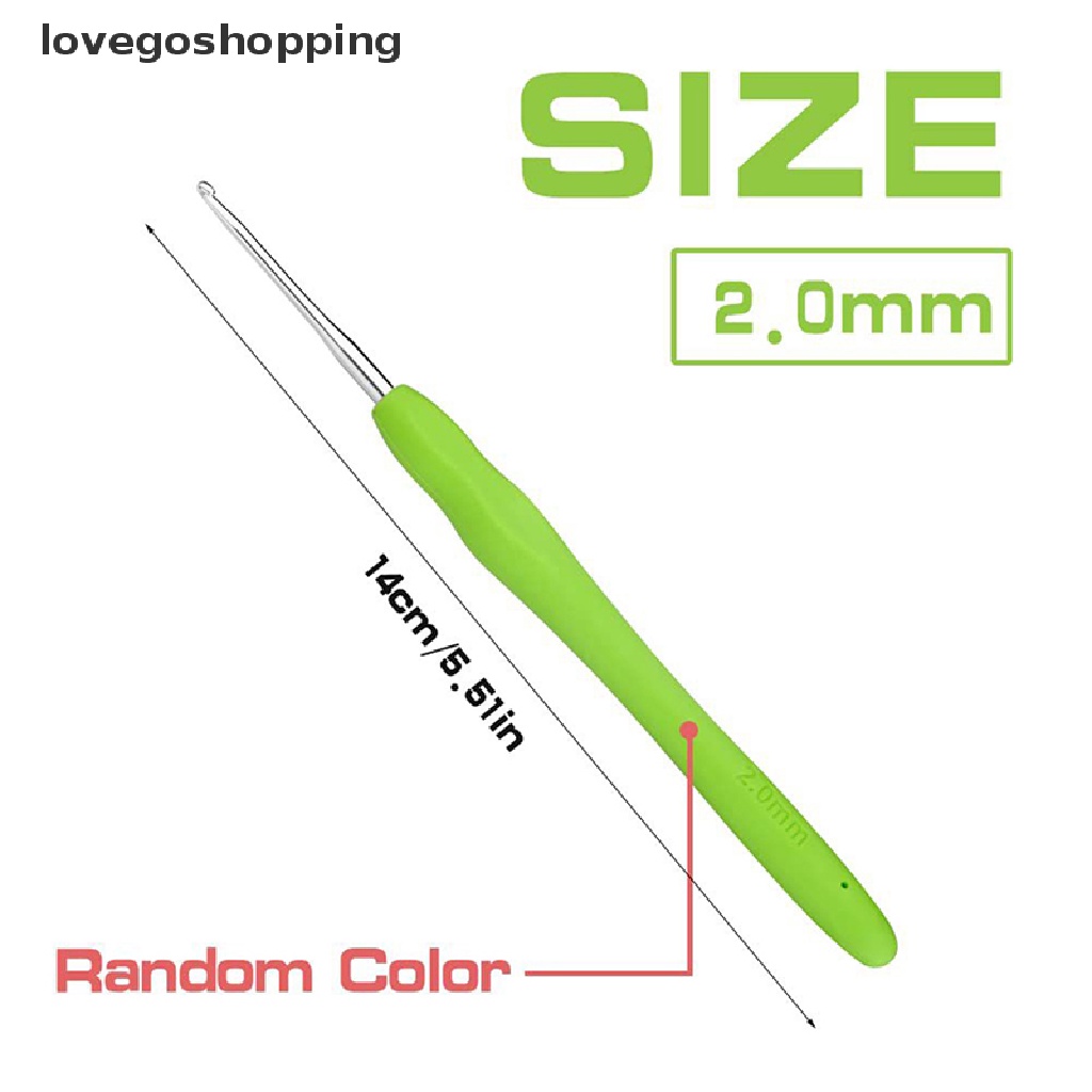 1 Cây Móc Len Tay Cầm Cao Su Mềm 2.0-6.0Mm