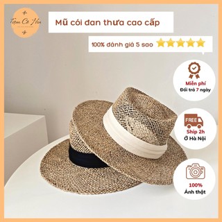 Mũ cói đi biển đan thưa Tiệm Cô Hìn dáng panama ship 1h lỗi 1 đổi 1 đóng thùng không lo hỏng