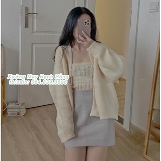 Set áo 2s kèm áo cdg len phong cách Hàn Quốc