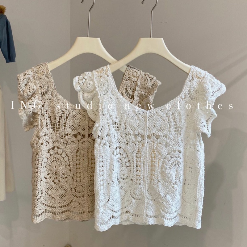 Áo Không Tay Phối Bèo Phong Cách Hàn Quốc Thời Trang Cho Nữ