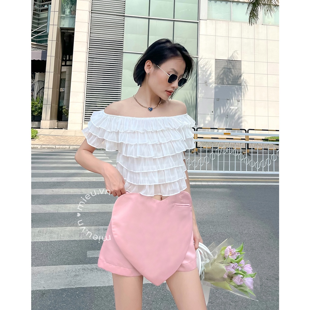 Quần short nữ thiết kế trái tim đặc biệt MIEU - JD05