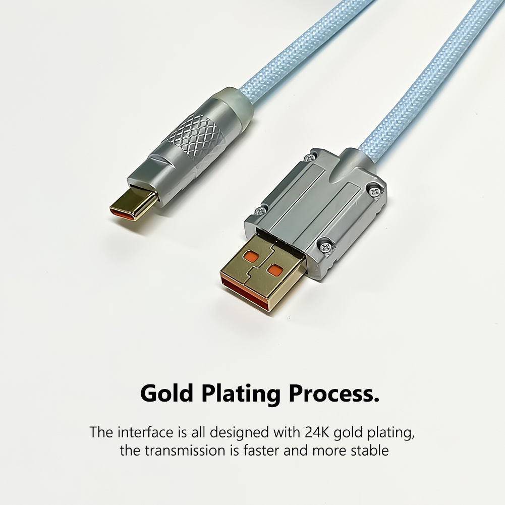 Dây Cáp Truyền Dữ Liệu Xoắn Ốc Type-C Sang USB Cho Bàn Phím Cơ