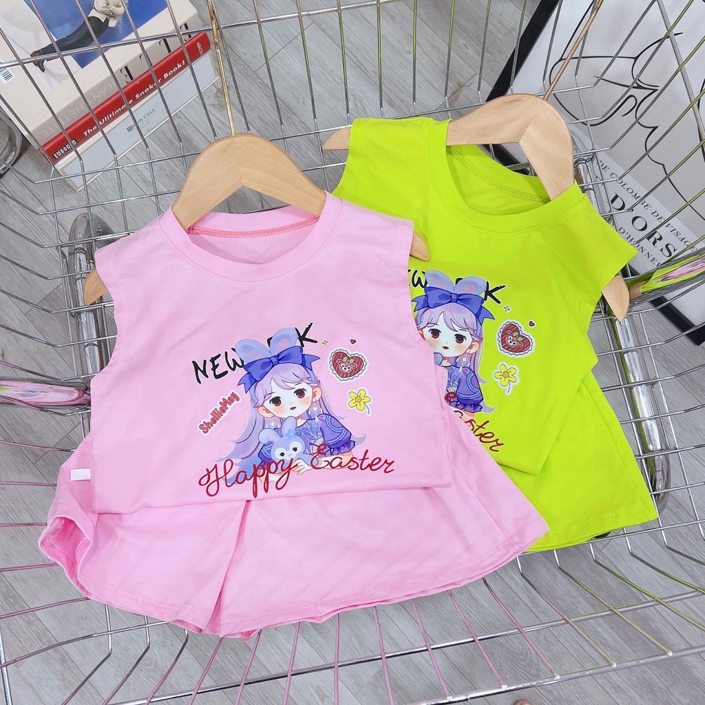 Bộ nữ sát nách CÔ GÁI cao cấp (7-16kg)