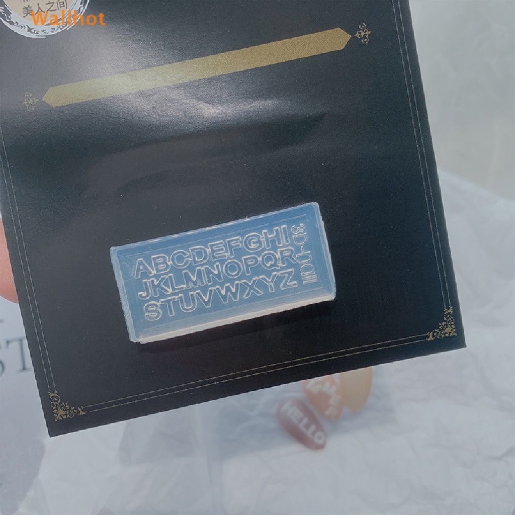 1 Khuôn Trang Trí Móng Tay Bằng Silicone Hình Chữ Cái 3D DIY