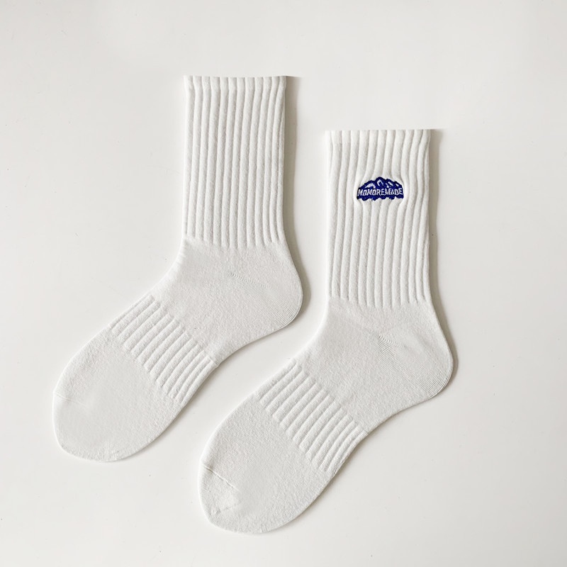 Đôi Vớ cotton Thấm Hút Mồ Hôi Thoáng Khí Màu Trơn Thời Trang Cho Nam