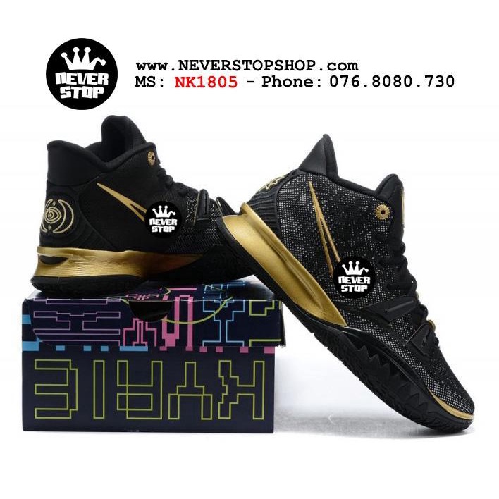 Giày bóng rổ nam cổ cao KYRIE 7 BLACK GOLD chuyên chơi outdoor, hàng chuẩn đẹp | NeverStopShop.com