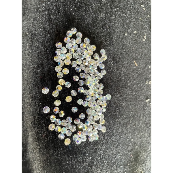 Combo 15v Hạt Tròn 4ly Pha Lê Áo.Tặng Kèm Dây Kết