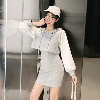 [HÀNG ORDER ~ 10 NGÀY]_ Set áo có mũ kèm váy sát nách kiểu dáng thể thao năng động sang chảnh (CÓ VIDEO & ẢNH THẬT)