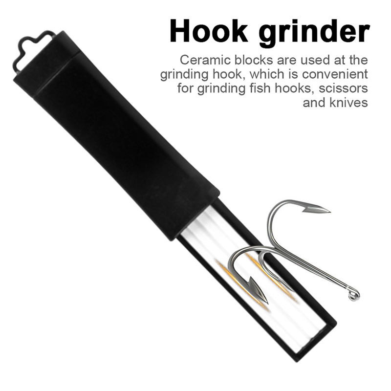 Dụng Cụ Mài Lưỡi Câu Cá Đầu Tròn Hình Nón Màu Đen Dễ Sử Dụng