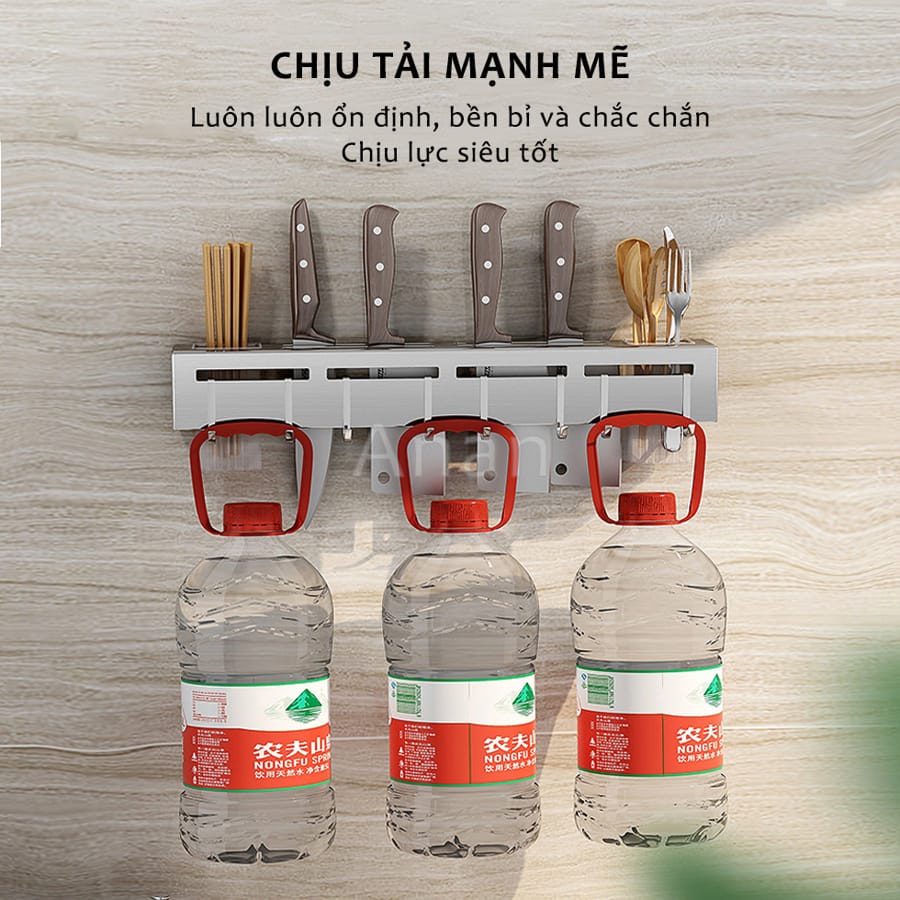 Kệ Cài Dao Thớt Inox Đa Năng, Giá Treo Đồ Nhà Bếp Thông Minh Dán Tường, Chất Liệu Kim Loại Không Gỉ, Siêu Bền Chắc