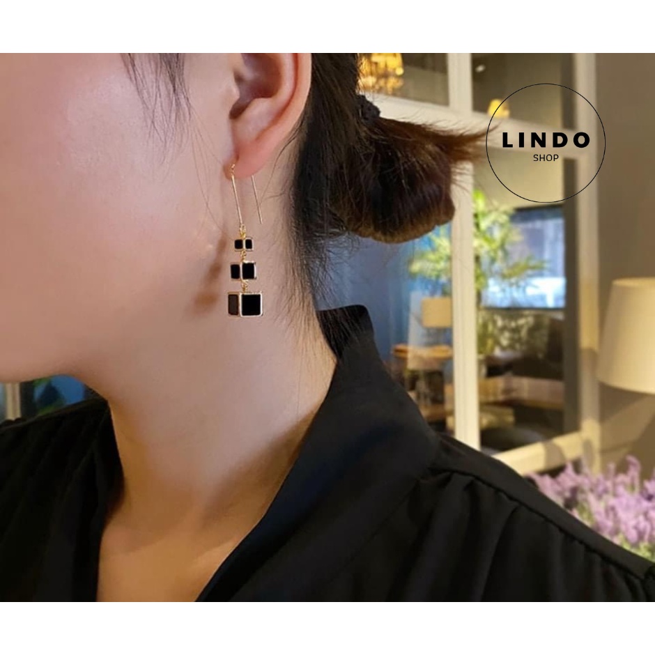 Bông tai dự tiệc dáng dài sang trọng LINDO nhiều màu sắc nhiều kiểu khác nhau