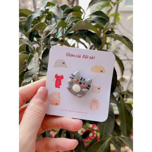 Handmade ghim cài đất sét thủ công