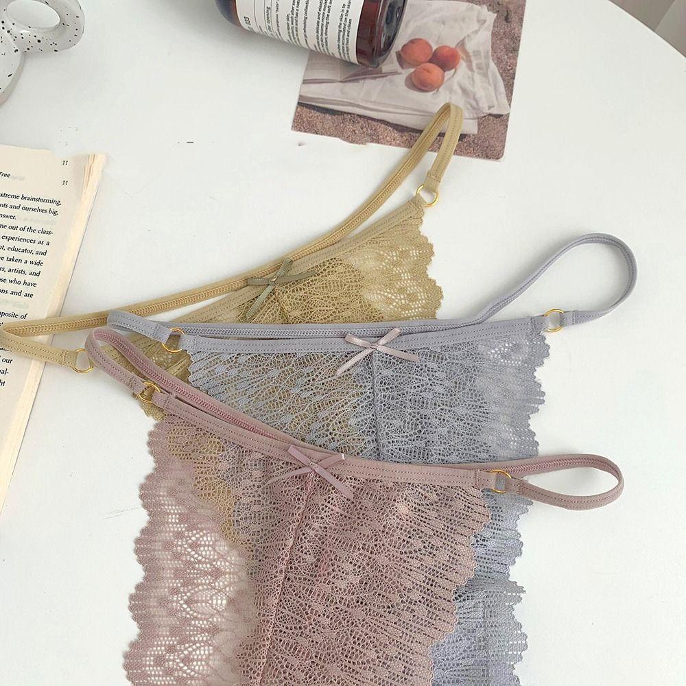 Quần Lót Cotton Không Đường May Phối Ren Mỏng Thoáng Khí Cho Nữ