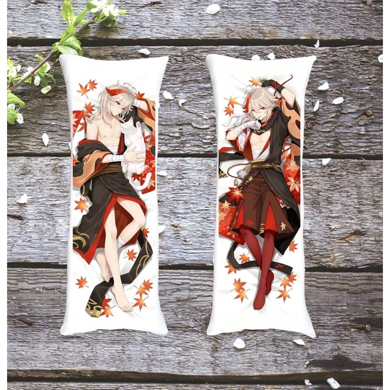 Gối ôm kaedehara kazuha build dài 40x1m/ Gối in hình kaedehara kazuha build