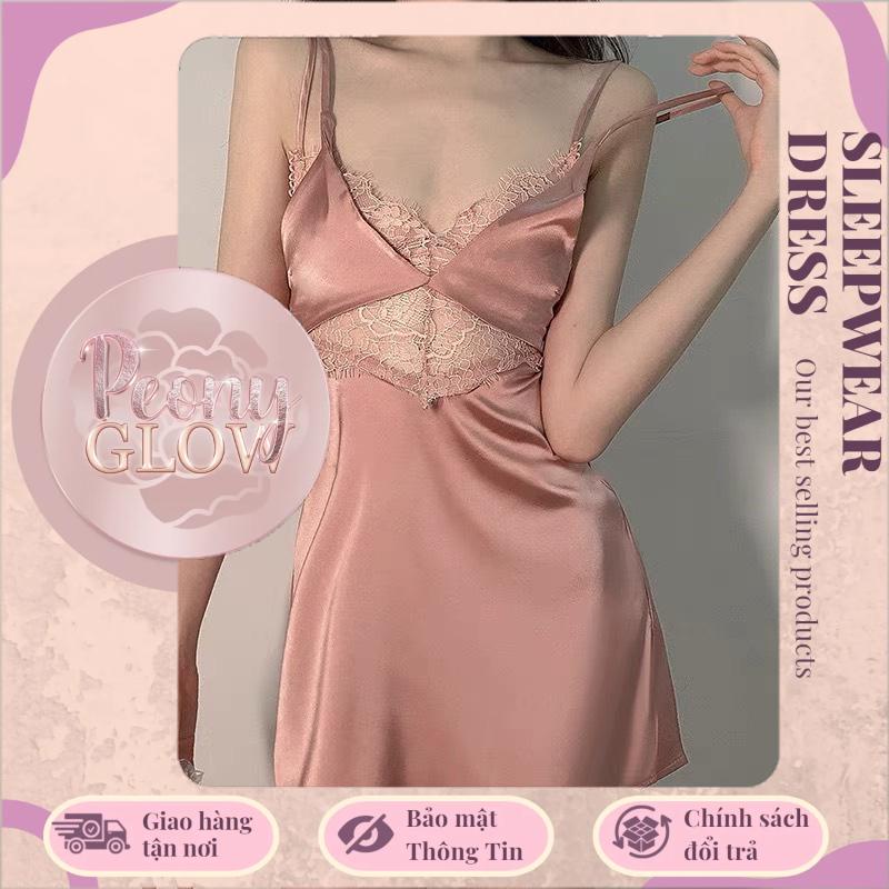 Váy ngủ gợi cảm ⚡ SIÊU HOT ⚡ Đầm lụa pha ren 2 dây đan chéo lưng sexy quyến rũ VÁY NGỦ SEXY GUIROU 56 - 792