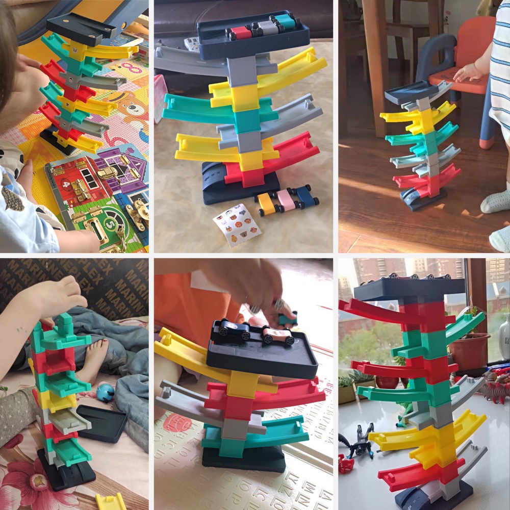 Đồ Chơi Đường Ray Xe Hơi Mini Giáo Dục Cho Bé 1-6 Tuổi