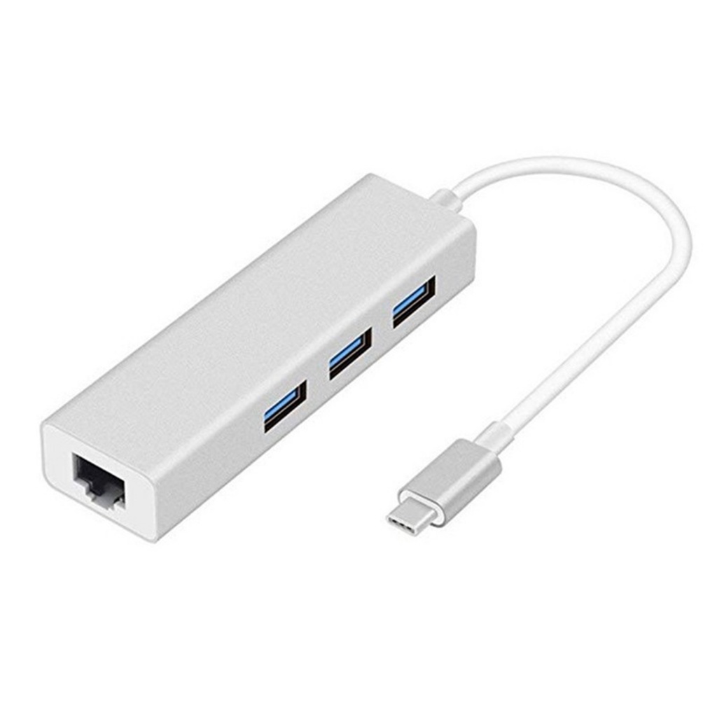 Trạm Kết Nối Đa Năng 5 Trong 1 Tốc Độ Cao Hỗ Trợ Gigabit Network Plug Type-C USB3.0 LAN Cho Laptop