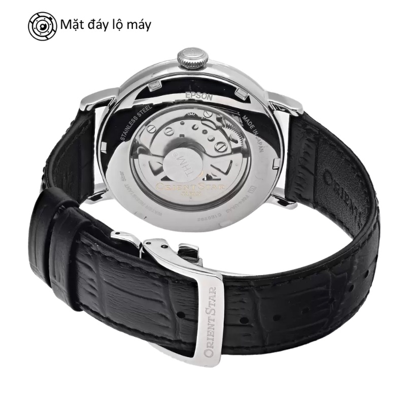 Đồng hồ cơ nam Orient Star Watch Classic Skeleton RE-AV000 thiết kế lộ máy tích cót 50 tiếng dây da đeo tay chính hãng