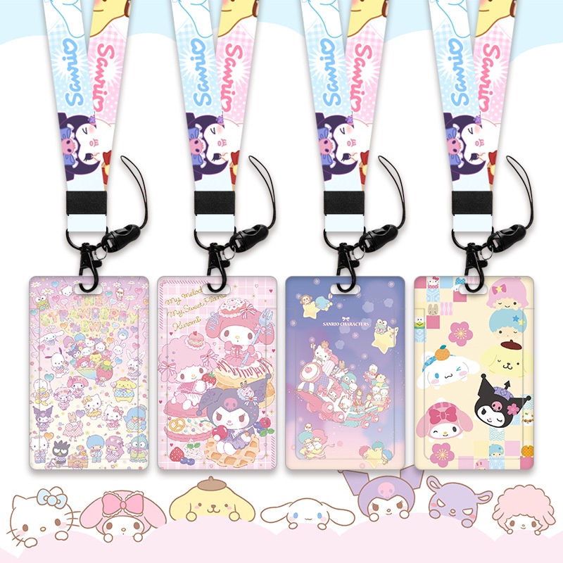 Ốp Điện Thoại Hình Hello Kitty My Melody Kèm Móc Khóa Búp Bê Kuromi Pompompurin Cinnamoroll Cho Học Sinh