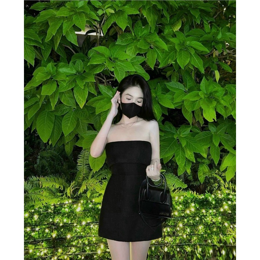 [3.3 Sales Freeship] Set áo cúp ngực dáng xòe cột nơ sau xẻ tà phối quần đùi, set jum đùi đi chơi, dự tiệc trẻ trung mtb