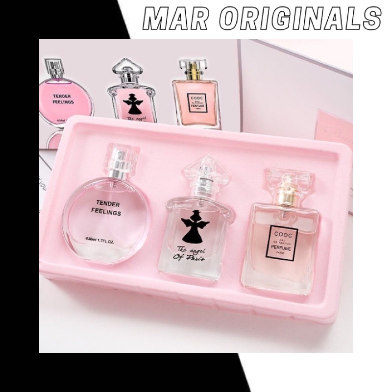 GIFT SET bộ quà tặng nước hoa nữ 3 chai Butterfly Girl cao cấp full box thơm lâu nội địa Trung MAR ORIGINALS STORE