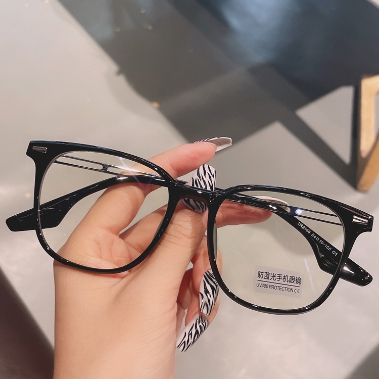 Kính Mát Gọng Trơn Chống Ánh Sáng Xanh Kèm Hộp Mới Cho Nam Và Nữ