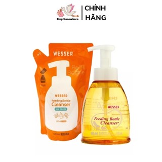 Nước rửa bình sữa wesser có vòi tự tạo bọt chai 500ml