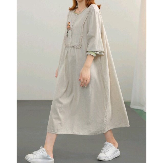 Váy NICOLE thêu hoa ngực