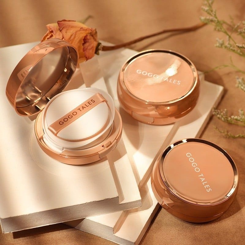 Phấn nước Cushion GOGO TALES  2 lõi, thay thế kem nền, không khô da mốc da