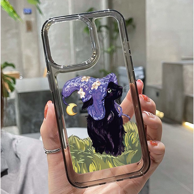 Ốp Điện Thoại TPU Silicon Mềm Trong Suốt Chống Sốc Hình Mèo Cho IPhone 14 11 13 12 Pro XS Max XR X 8 7 6S Plus