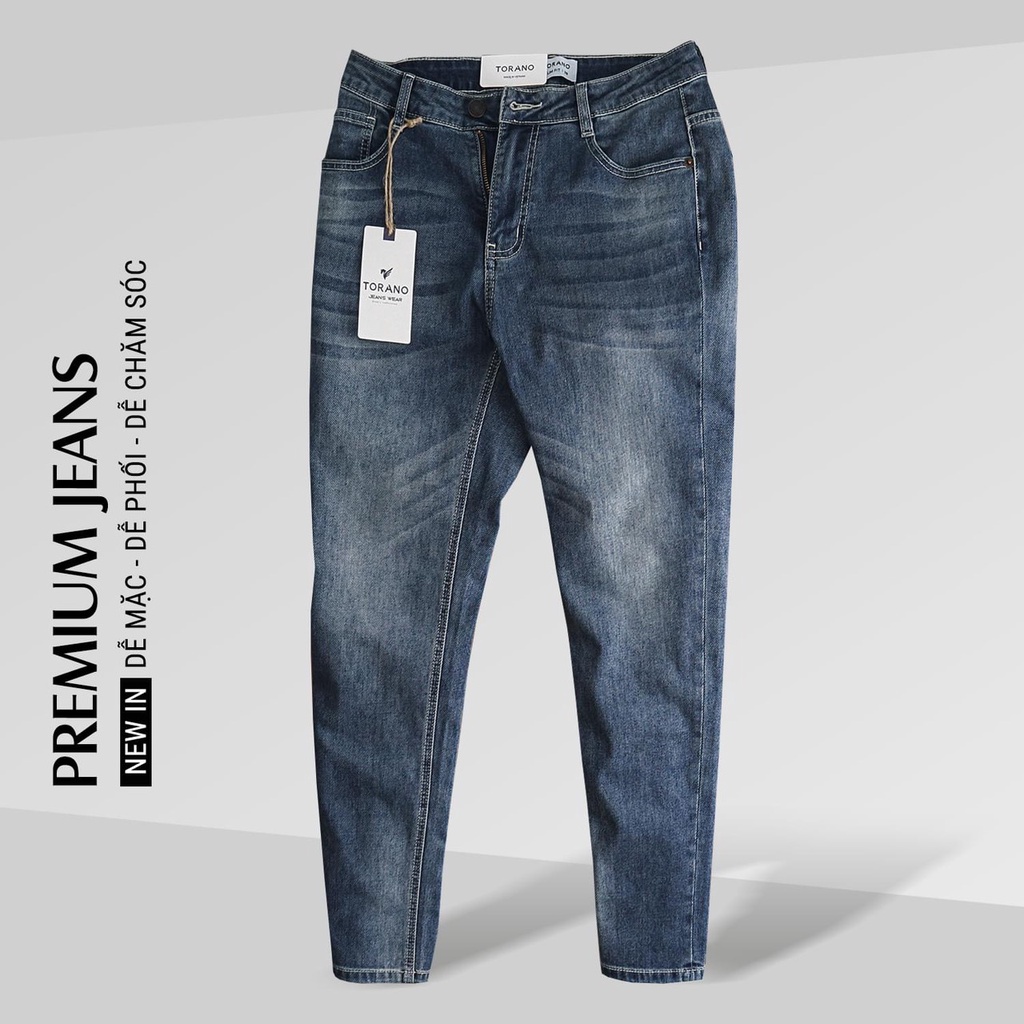 Quần Jeans TORANO Nam basic Slim dày dặn siêu bền không phai màu DABJ019