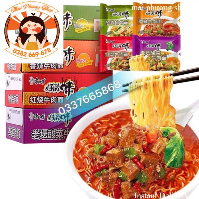 1 Thùng 24 Gói Mỳ Tôm mix 4 vị