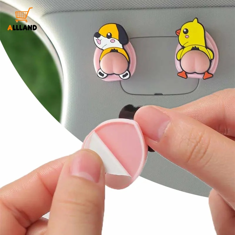 Móc Treo Đồ / Móc Treo Xe Hơi Mini Bằng PVC Hình Động Vật Hoạt Hình Dễ Thương