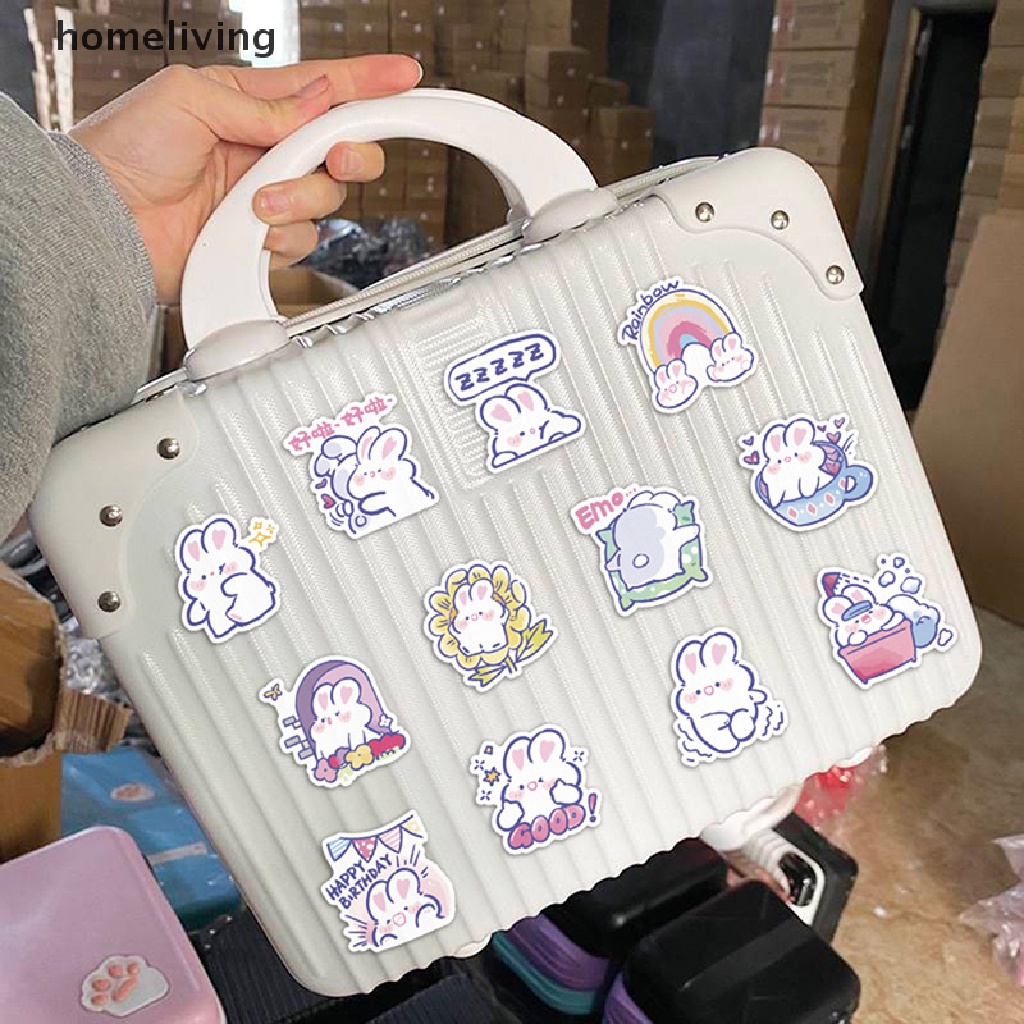 Bộ 60 Miếng Dán Trang Trí Sổ Tay / Nhật Ký Hình Thỏ Dễ Thương